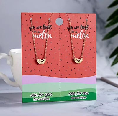 Akyol - Vriendschapsketting| 2X -Vriendschapketting | Meloen ketting | binding ketting -Vriendschap | Meloen | vriendschap ketting -vriendschaps ketting -vriendinnen ketting --bff ketting -vrienden ketting - best friends ketting