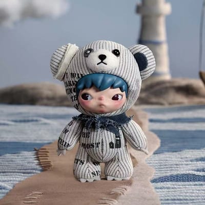 Op Voorraad POPMART Shanghai Beperkte Editie Hirono Vrijheidseiland Serie Pluche Hanger Actiefiguur Verzamelfiguur Speelgoed In Stock gray