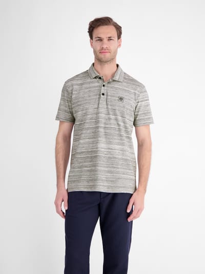 LERROS Polo van lichte katoenmix met een prettige textuur , Maat: S , Kleur: BROKEN WHITE , 77% katoen, 20% polyester, 3% elastaan