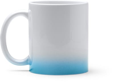 5 stuks multi color sublimatiemok 350ml buitenzijde wit, gekleurde rand onderkant Wit - Blauw / Merk Stamina model Nevex