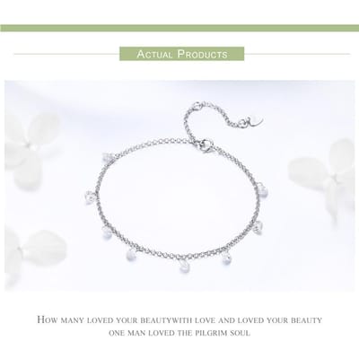 BAMOER – Bracelets et joncs en argent sterling 925 avec cristaux géométriques simples et zircones cubiques pour femmes, bijoux authentiques en argent SCB103 white