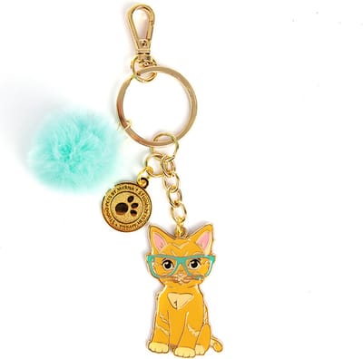 Studio Pets® 2D Tas Charm / Sleutelhanger Kat – Rode Kater – accessoire voor tas en sleutelbos