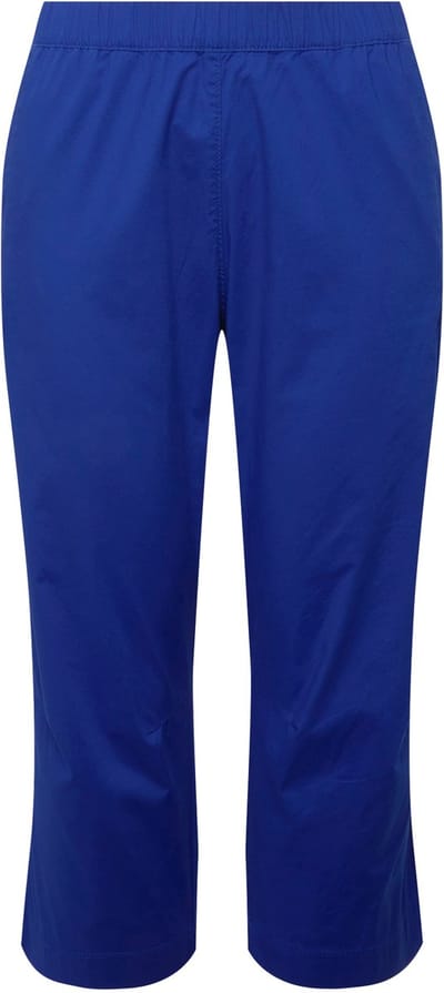 Ulla Popken - Dames - 7/8-broek Ruby voorgevormde knieën rechte pijpen - Kobaltblauw - Maat 60