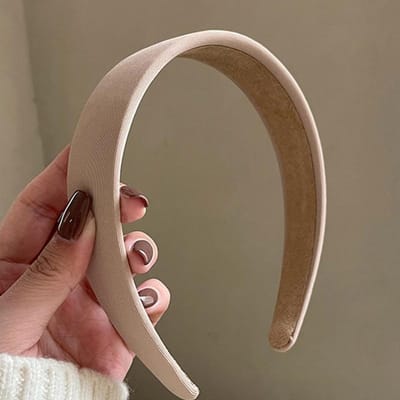 38cm/14.96in Omtrek Dames Vintage Elegante Effen Kleur Hoofdbanden, Modieuze Veelzijdige Haaraccessoires Geschikt Voor Dagelijks Gebruik, Gezicht Wassen