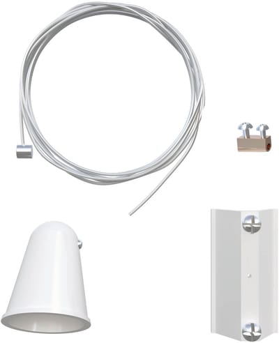 Ledvion - Ophangset Railsysteem - Set van 2 - Wit- 2m Kabel