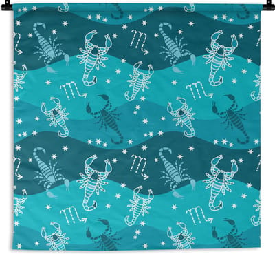 Wandkleed - Wanddoek - Schorpioen - Zodiac - Patroon - 180x180 cm - Wandtapijt