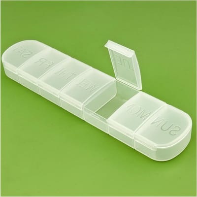 Tabletten Organizer voor Medicijnen - Grote 7 Dagen Pillendoos, Vitaminen, Supplementen & Levertran, Stijlvol en Praktisch Gebruik