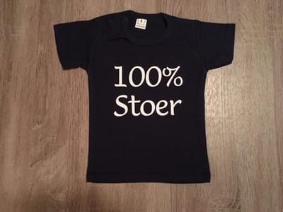 Baby shirt met opdruk ''100% stoer''