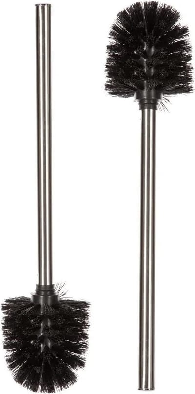 WC-/toiletborstel - 2x stuks - RVS - 35 cm