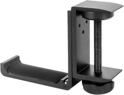Hoofdtelefoonhouder - Koptelefoonstandaard - Bureau Organisatie - Stabiele Zware Basis - 12.3 cm Hoogte - Zwart