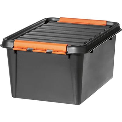 SmartStore™ Pro 31 Opbergdoos 32L zwart - Stapelbaar en nestbaar - Food Approved - Opbergbox