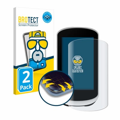 BROTECT - Screenprotector voor Garmin Edge Explore 2 - Folie Beschermfolie matte volledig dekking 2 Stuks