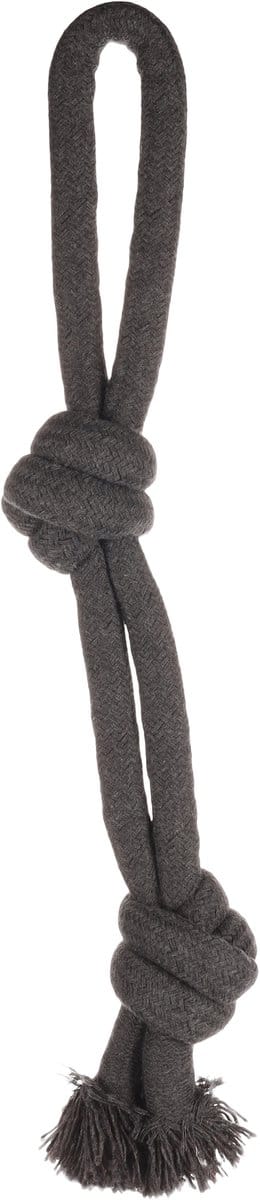 Flamingo Ringo Met 2 Knopen - Speelgoed Honden - Hs Katoen Ringo Trektuig 2 Knopen Grijs 45cm/18mm - 1st - 135118 - 1st