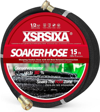 Soaker Slang - Druppelslang Tuin - Planten Water Geven - Versterkte Flexibele Kern - 15 Meter - Zwart