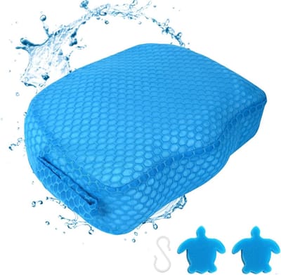 Badzitje Volwassenen - Spa Zitje - Ontspanning Thuis - Ademend Sneldrogend - 40x30.5x12.7cm - Blauw