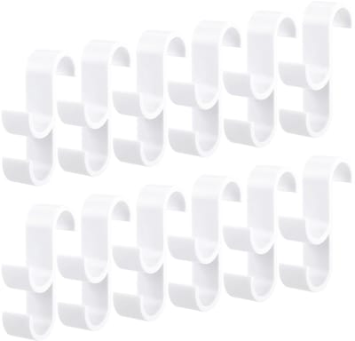 Dailygoods- Radiatorhaken 12 Stuks - Handdoekhaken - Kunststof - Wit - Compact - Duurzaam en Sterk - Handdoekhaak