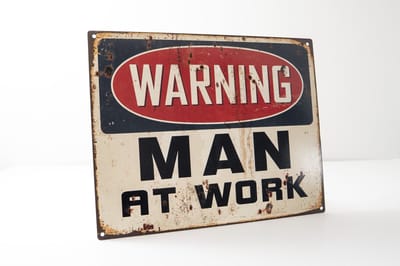 Mancave Wandbord - Metaal - Man At Work