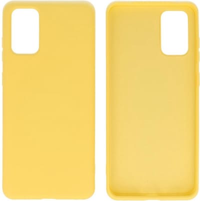 Hoesje Geschikt voor Samsung Galaxy S20 Plus - Backcover Telefoonhoesje - Geel