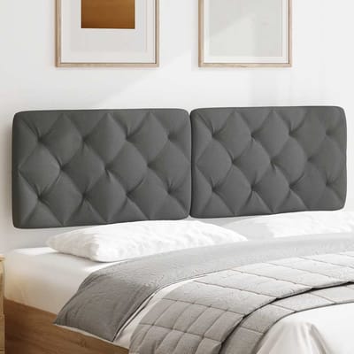 vidaXL - Hoofdbordkussen - 160 - cm - stof - donkergrijs