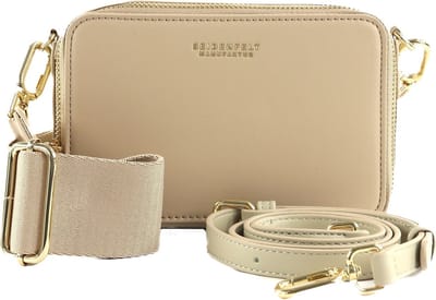 SEIDENFELT MANUFAKTUR Schoudertas Avondtas Falun Tricolor Crossbody Stone Shades / Gold Taupe