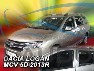 Zijwindschermen tbv Dacia Logan (type 2) : set tbv de 5-deurs MCV Stationwagon bouwjaar VANAF 2013 - 2020 set a 4 donkere schermen visors tbv voor + achterramen