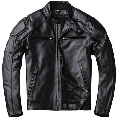 Uitneembare binnenvoering, Herfst- en winter echt leren jas voor heren, Eerste laag rundleer motorleerjack, Fietsjack XXXXL zwart