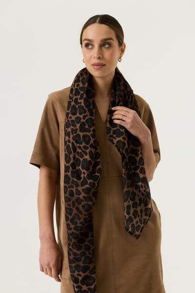 GARCIA Dames Print Sjaal Bruin
