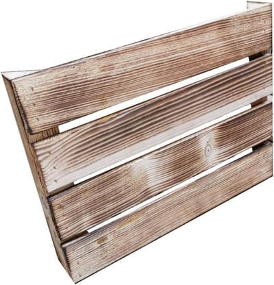Houten Kisten - Opslagbakken Decoratie - Meubelbouw Decoratie - Gevlamd Afwerking - 50x40x30 cm - Bruin