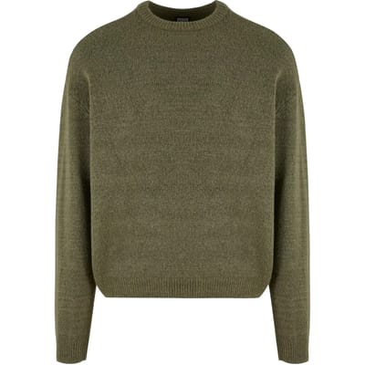 Urban Classics - Oversized Chunky Sweater/trui - XXL - Olijfgroen