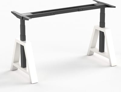 Worktrainer - OakDesk Zit Sta Bureau - Hoogte 73,5 - 137,5 cm - Breedte 102 - 170 cm – Wit/Wit - Memory bediening - In Hoogte Verstelbaar Bureau Onderstel - Elektrisch Frame