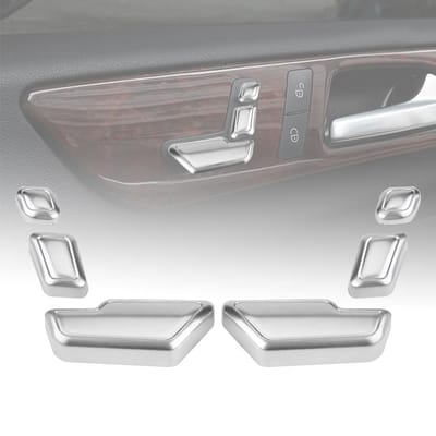 Decoratieve Sticker Afdekking Knoppen Schakelaars Stoelverstelling Voor Mercedes Benz C E GLK GL ML gray