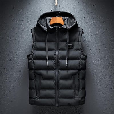 Nieuw donsvest heren herfst en winter casual vest grote maat katoenen vest XXXL black
