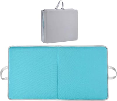 Kniekussen met handgrepen - Opvouwbaar kniematje - Comfortabel werken - Dubbelzijdig antislip - 60 x 34 cm - Zwart