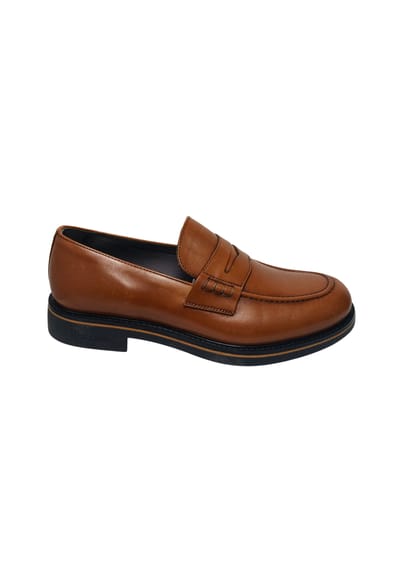 sb10183goeuk0200 Pollini Man Bruin leer