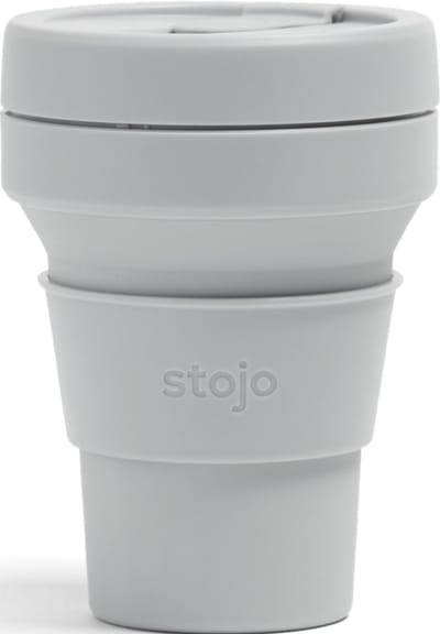 STOJO - Opvouwbare Beker - To Go - Cashmere - Grijs - 355ml (12oz) - Herbruikbaar