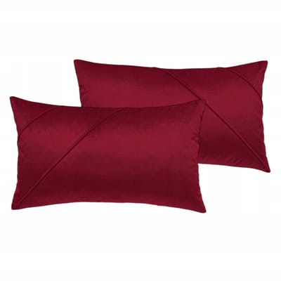 Decoratieve Kussensloop Bordeaux Rood Velours 40x60 cm (2 stuks)