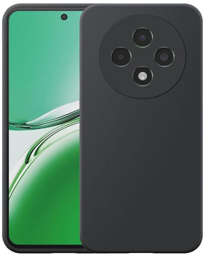 Geschikt voor Oppo Reno 12F Telefoonhoesje Zwart Flexibel Siliconen TPU hoesje - Flexible Back Cover Case Siliconen TPU - Zwart - Smartphonica geschikt voor Oppo Reno 12F
