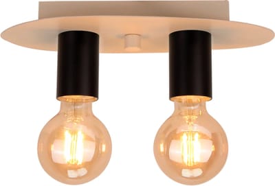 Chericoni Colorato Plafondlamp - 2 Lichts - Zwart - IJzer & Metaal - Italiaans Design - Nederlandse Fabrikant.