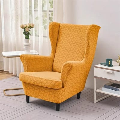 1-zits Jacquard Oorstoelhoes met Zitkussenhoes Elastische Oorstoel Bankhoes Anti-Vuil Enkele Bankhoes Huis 1seat   2pcs