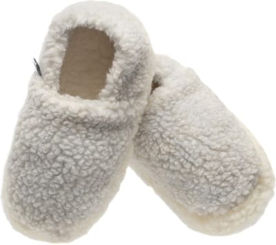 LuLu- Pantoffels Dames - Sloffen - Grijs Wit - 100% Schapenwol - Antislip zool - Maat 37 - 38