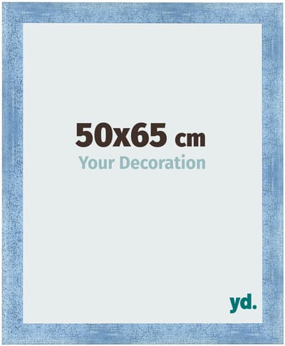 Your Decoration - Fotolijst 50x65 cm - MDF - Helder Blauw Geveegd - Pisa