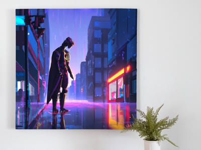 Lonesome roboboy | Lonesome Roboboy | Kunst - 20x20 centimeter op Canvas | Foto op Canvas