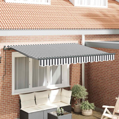 vidaXL - Uitschuifbare - luifel - Antraciet - 250 - x - 200 - cm - Stof