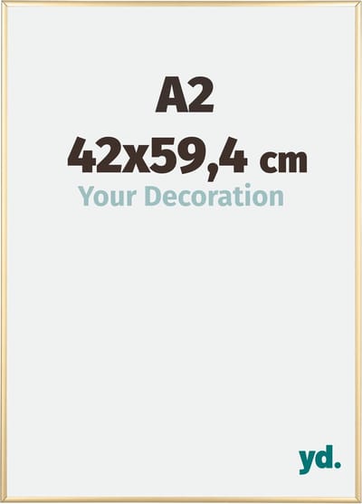 Your Decoration - Fotolijst A2 42x59,4 cm - Aluminium - Goud - Kent