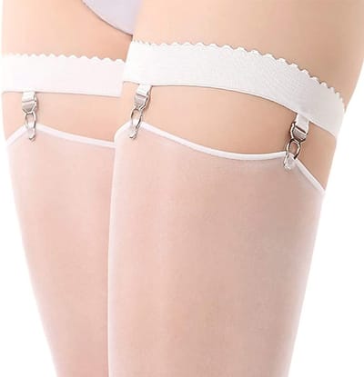 2 Stuks Sexy Elastische Antislip Broekriem voor Dames met 3 Clips - Cosplay Kostuum Accessoires voor Thighs Tights en Mode