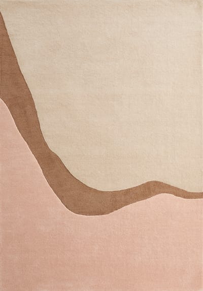 Acsento FigariBlush Vloerkleed - 160 x 230 cm - Roze - Rechthoekig, Rond - Wol - Woonkamer, Slaapkamer, Eetkamer - Abstract - Modern