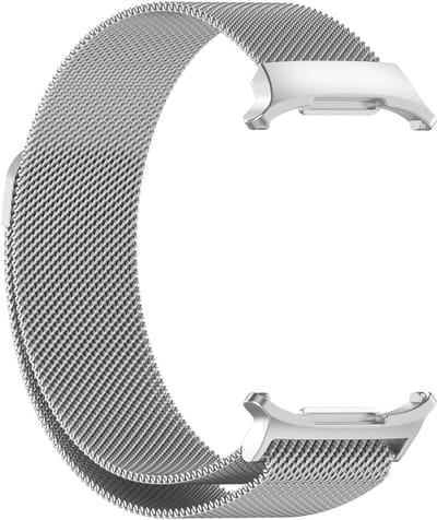 DrPhone MilanoNoir Milanese Band – Luxe Horlogeband voor Samsung Galaxy Watch 5 / 6 / 7 (40 & 44 mm) + Galaxy Watch FE - Zilver