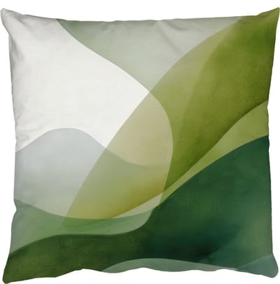 Sierkussens - Kussentjes Woonkamer - 50x50 cm - Golven - Abstract - Lichtgroen - Sierlijk