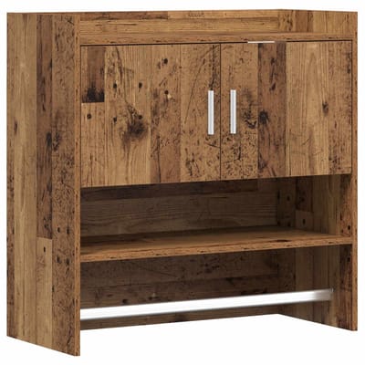 vidaXL - Wandplank - Muurmontage - Oud - hout - 80 - x - 36 - x - 80 - cm - Bewerkt - hout