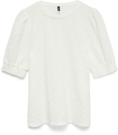 VERO MODA - VMFLOWER SS PUFF O-NECK TOP JRS EXP - Dames - Blouses